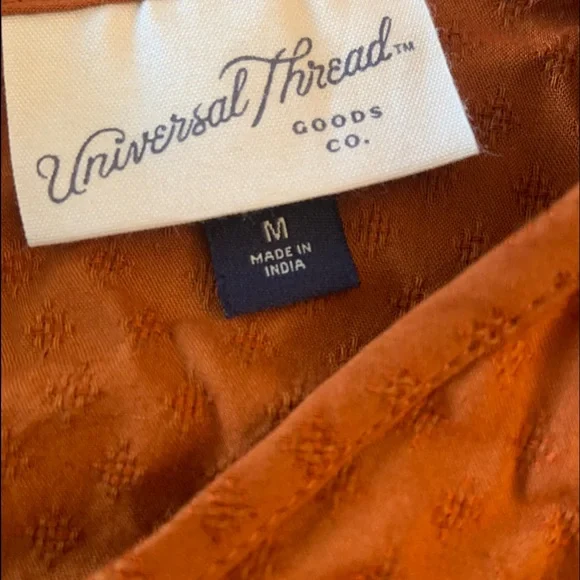 Universal Thread Rust Ruffle Long Sleeve Ruffle Dress - Picture 13 of 14